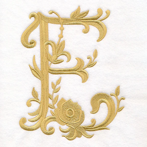 Baroque Filigree Letter in Bloom - E - Image 2