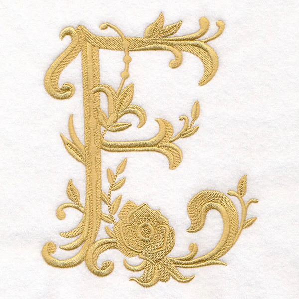 Baroque Filigree Letter in Bloom - E - Image 3