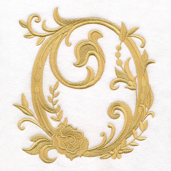 Baroque Filigree Letter in Bloom - O - Image 11