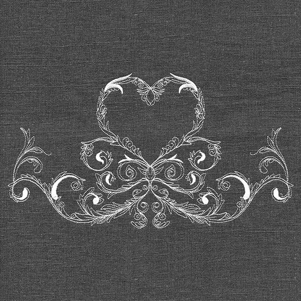 Baroque Heart Border (Whitework) - Image 5