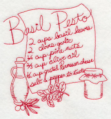 Basil Pesto (Redwork) - Image 4