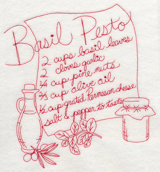Basil Pesto (Redwork) - Image 5