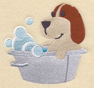 Basset Hound in a Tub - Image 2