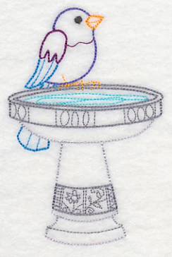 Bath Time Bird 1 (Vintage)