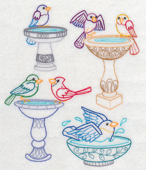 Bath Time Birds (Vintage) - Image 2
