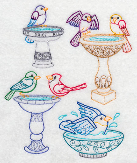 Bath Time Birds (Vintage) - Image 3