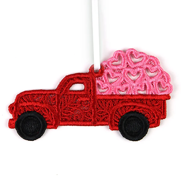 Be My Valentine Retro Truck Ornament (Lace) - Image 5