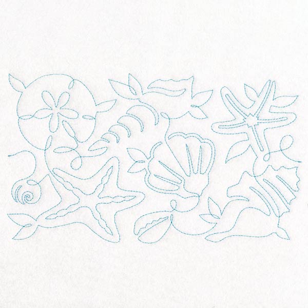 Beachside Seashells and Treasures (Edge-to-Edge Quilting) - Image 2