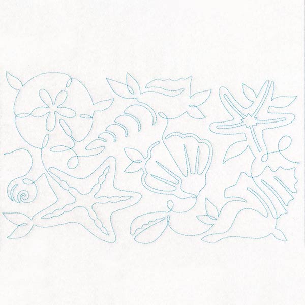 Beachside Seashells and Treasures (Edge-to-Edge Quilting) - Image 5