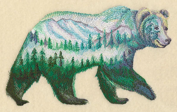 Bear and Landscape in Watercolor - Image 3