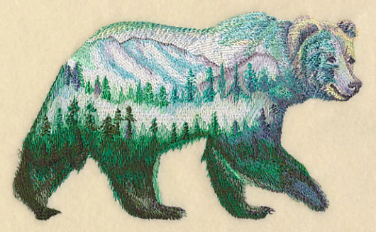 Bear and Landscape in Watercolor - Image 4