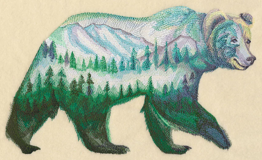 Bear and Landscape in Watercolor - Image 5
