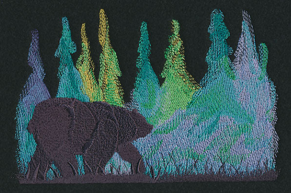 Bear Silhouette in Watercolor - Image 3