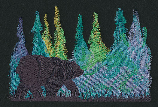 Bear Silhouette in Watercolor - Image 4