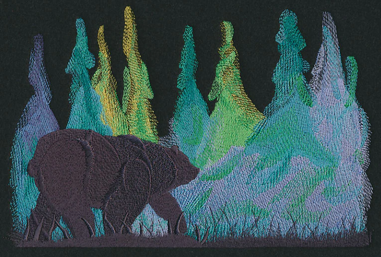 Bear Silhouette in Watercolor - Image 5