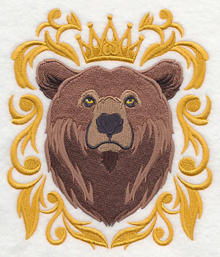 Bear with Baroque Crown and Frame - Image 2