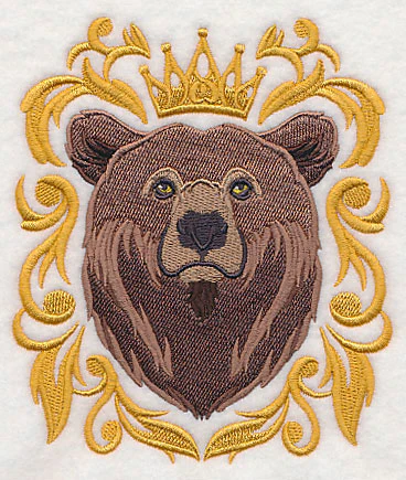 Bear with Baroque Crown and Frame - Image 3