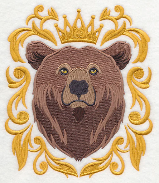Bear with Baroque Crown and Frame - Image 4