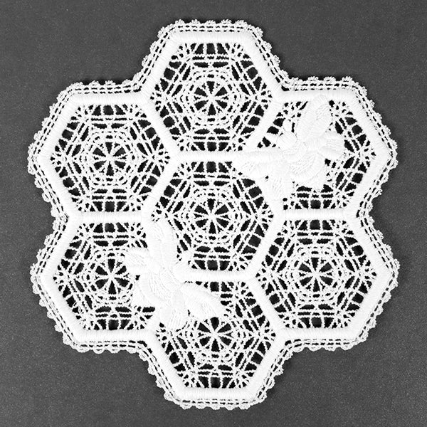 Beautiful Bee Hive Doily (Battenburg Lace) - Image 5