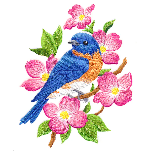 Beautiful Bluebird in Blooms