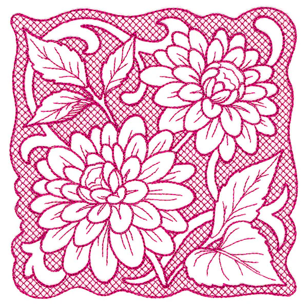 Beauty in a Stitch - Dahlia (Trapunto) - Image 4