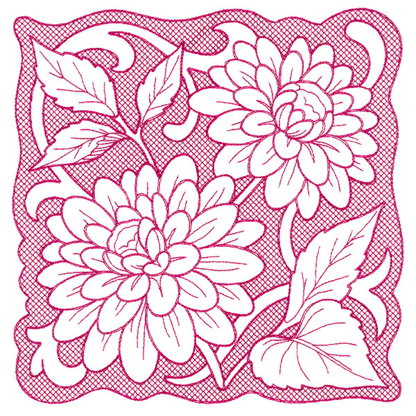Beauty in a Stitch - Dahlia (Trapunto) - Image 5