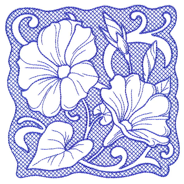 Beauty in a Stitch - Morning Glory (Trapunto) - Image 4