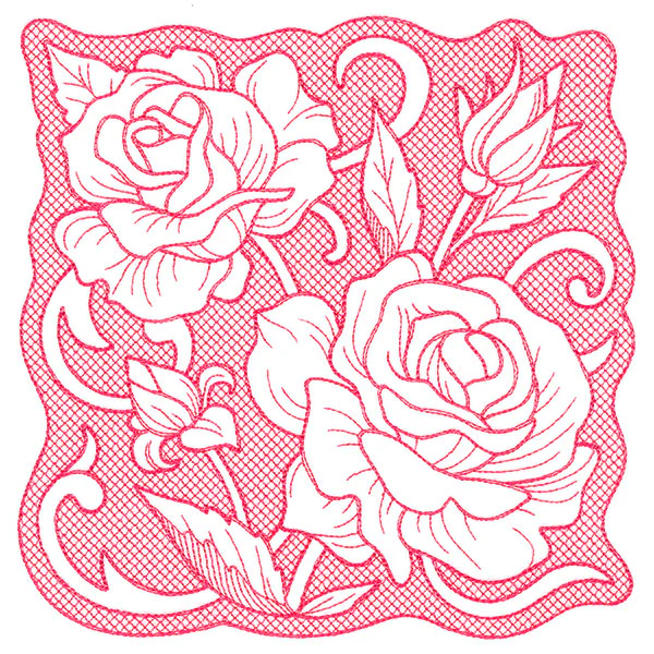 Beauty in a Stitch - Tea Rose (Trapunto) - Image 2