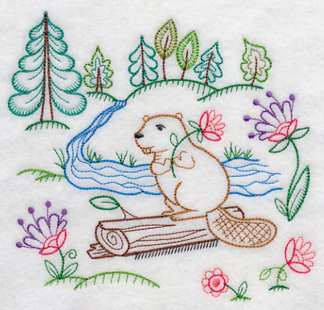 Beaver Finds a Flower (Vintage) - Image 3