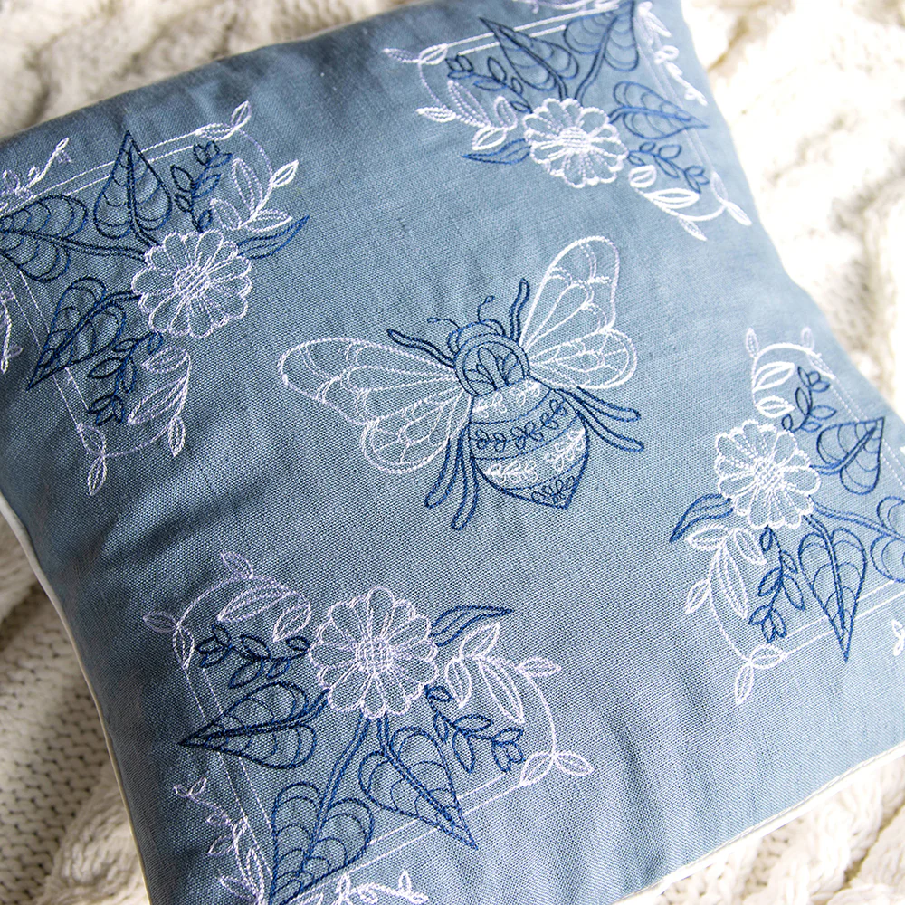 Bee and Blooms Pillow Pair - Image 4
