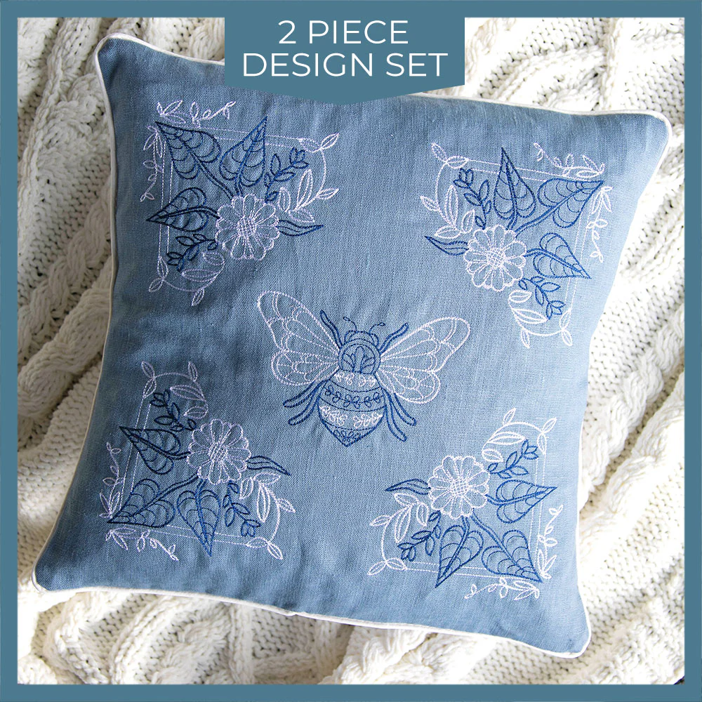 Bee and Blooms Pillow Pair - Image 8