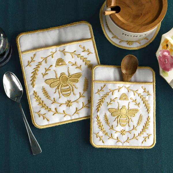 Bee in the Kitchen Set (In-the-Hoop) Design Pack - Image 11