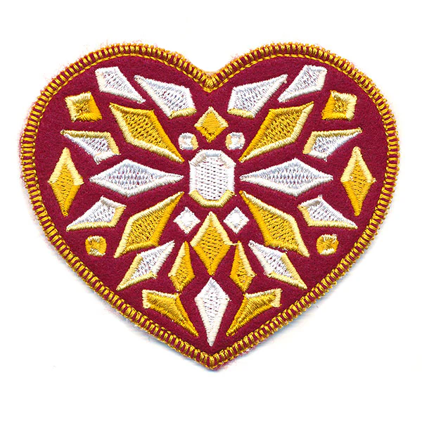 Bejeweled Christmas Heart Ornament (In-the-Hoop) - Image 4
