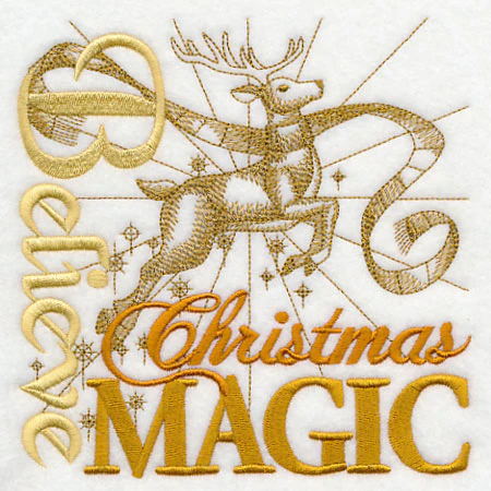Believe Christmas Magic Reindeer Square - Image 3