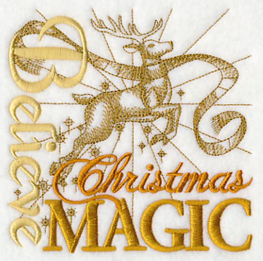 Believe Christmas Magic Reindeer Square - Image 4