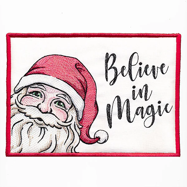 Believe in Magic Santa Mug Rug (In-the-Hoop) - Image 2
