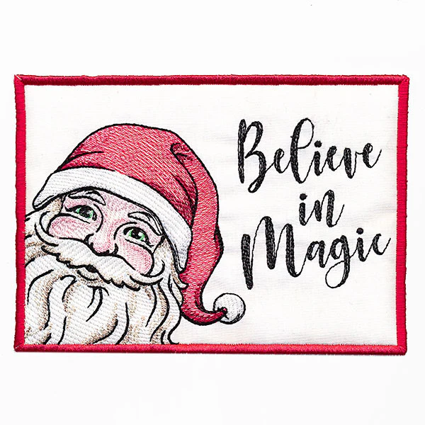 Believe in Magic Santa Mug Rug (In-the-Hoop) - Image 3