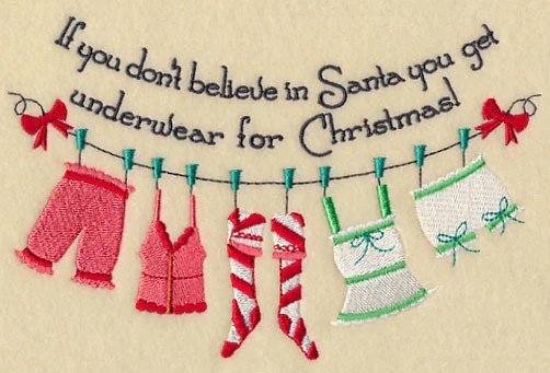 Believe in Santa Clothesline - Hers - Image 3