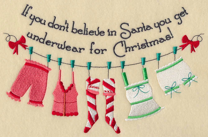 Believe in Santa Clothesline - Hers - Image 4