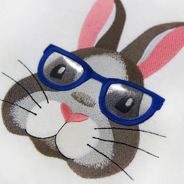 Bespectacled Bunny (Vinyl Applique) - Image 2
