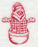 Best-Dressed Snowman 2 (Redwork) - Image 2