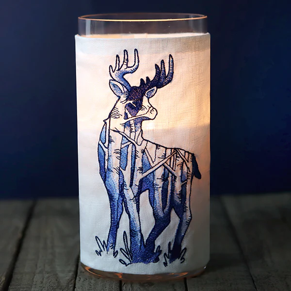 Birch Forest Deer Scene - Image 5
