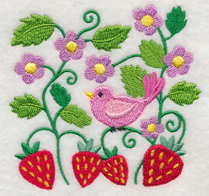 Bird in Strawberry Patch - Image 5