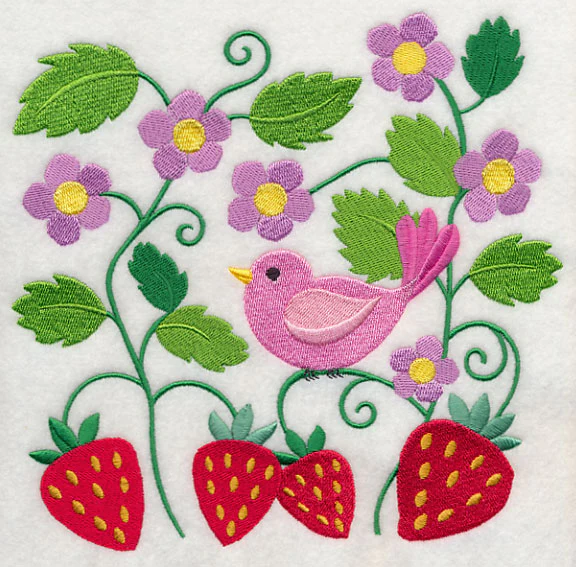 Bird in Strawberry Patch - Image 6