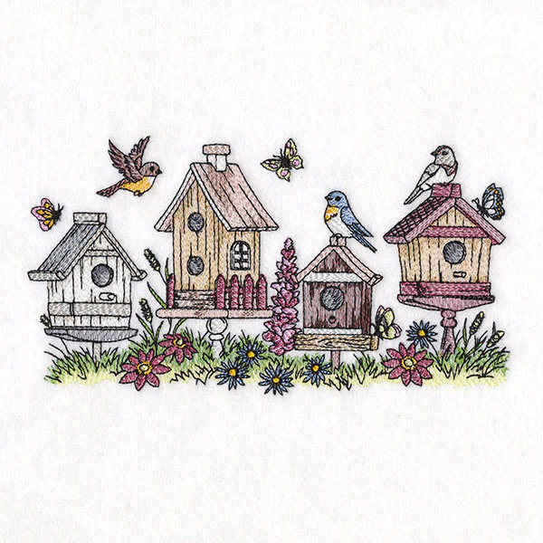 Birdhouse Block Party Border - Image 7