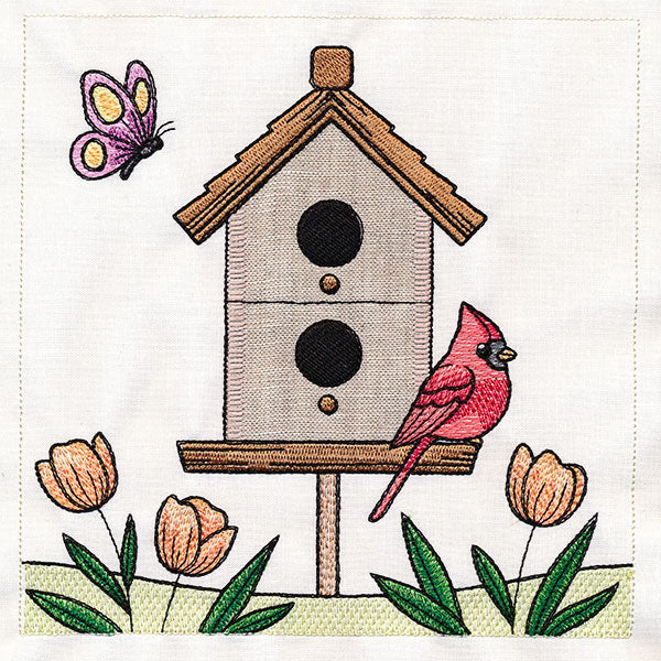 Birdhouse Block Party Build-A-Scene Square 2 (Applique) - Image 17