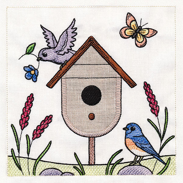Birdhouse Block Party Build-A-Scene Square 3 (Applique) - Image 7