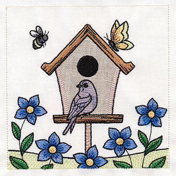 Birdhouse Block Party Build-A-Scene Square 4 (Applique) - Image 10