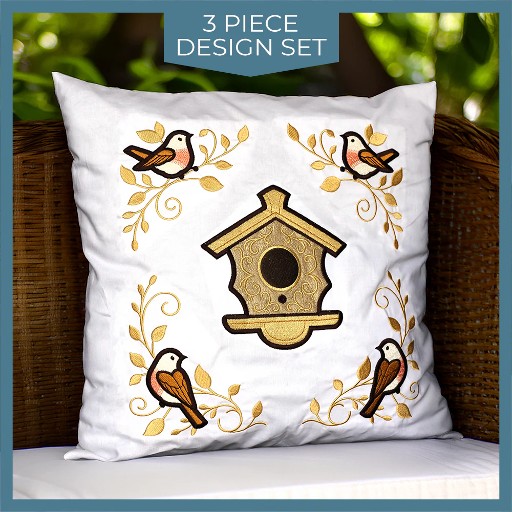 Birdhouse Pillow Set (Applique) - Image 5