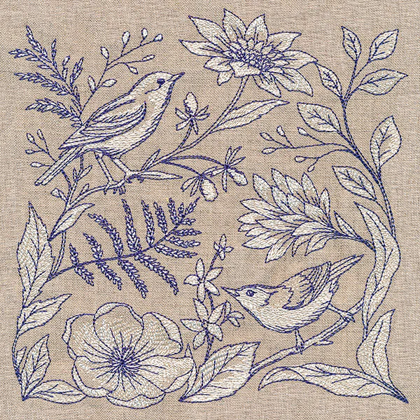 Birds and Botanicals Tapestry Square - Image 2